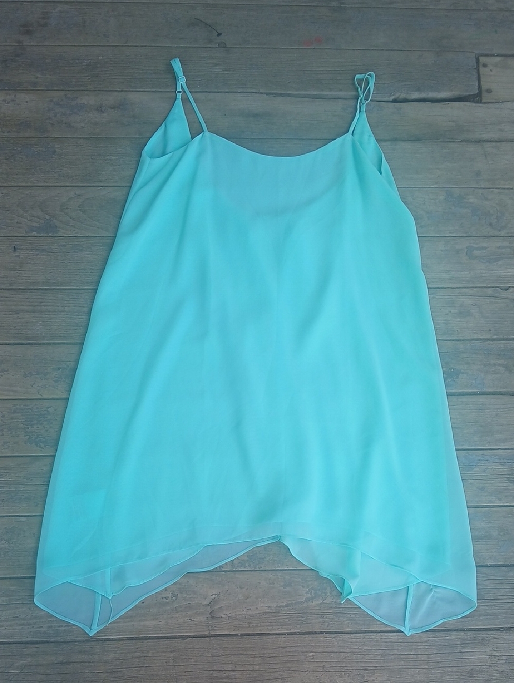 EUC BCBGeneration Mint Green Chiffon Spaghetti Strap Flowy Mini Dress